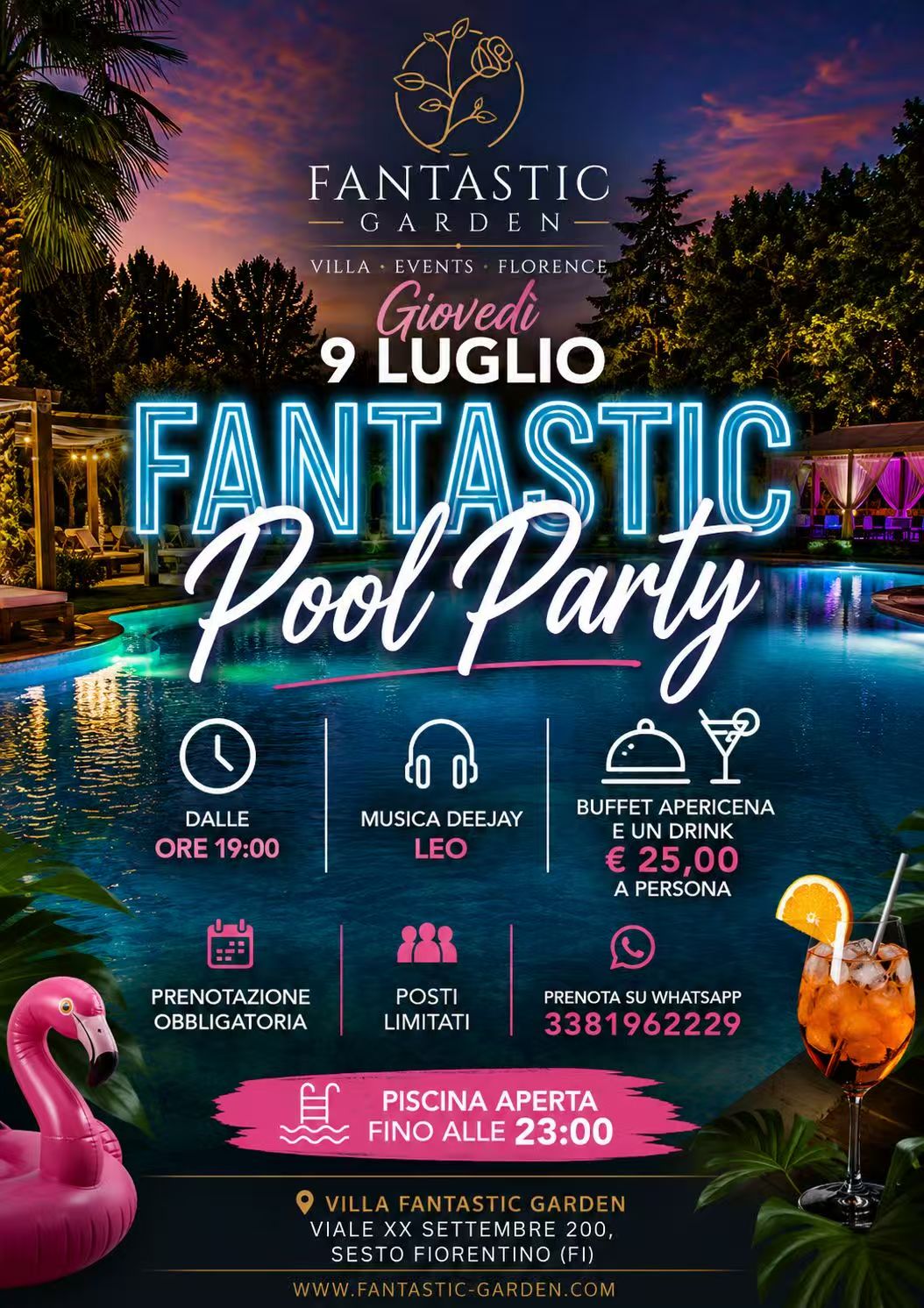 Fantastic Garden Fantastic Pool Party 9 luglio 2026