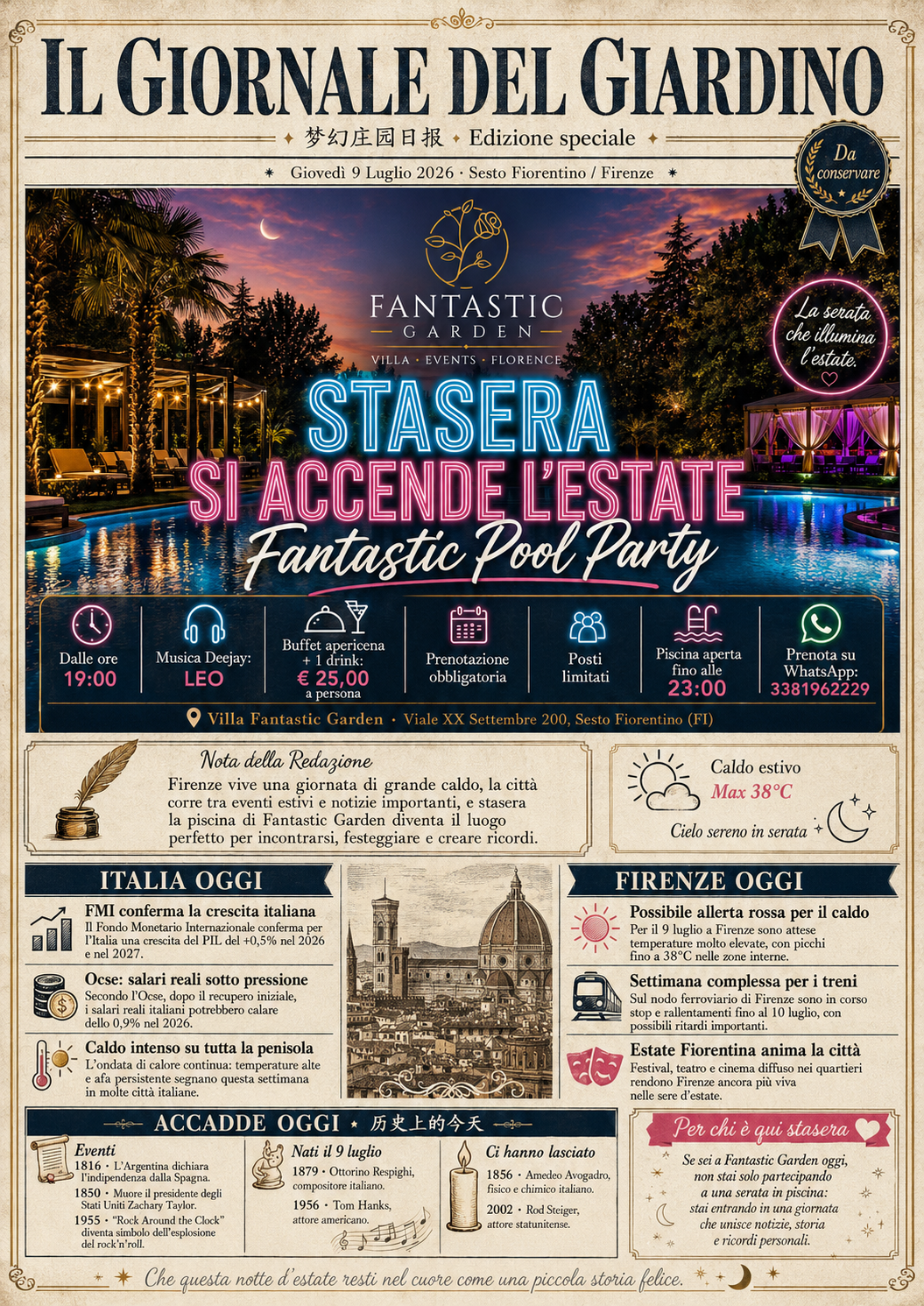 Il Giornale del Giardino del 9 luglio 2026