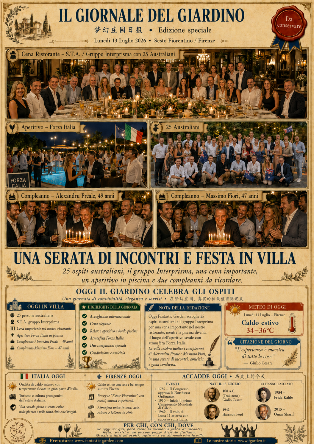 Il Giornale del Giardino del 13 luglio 2026