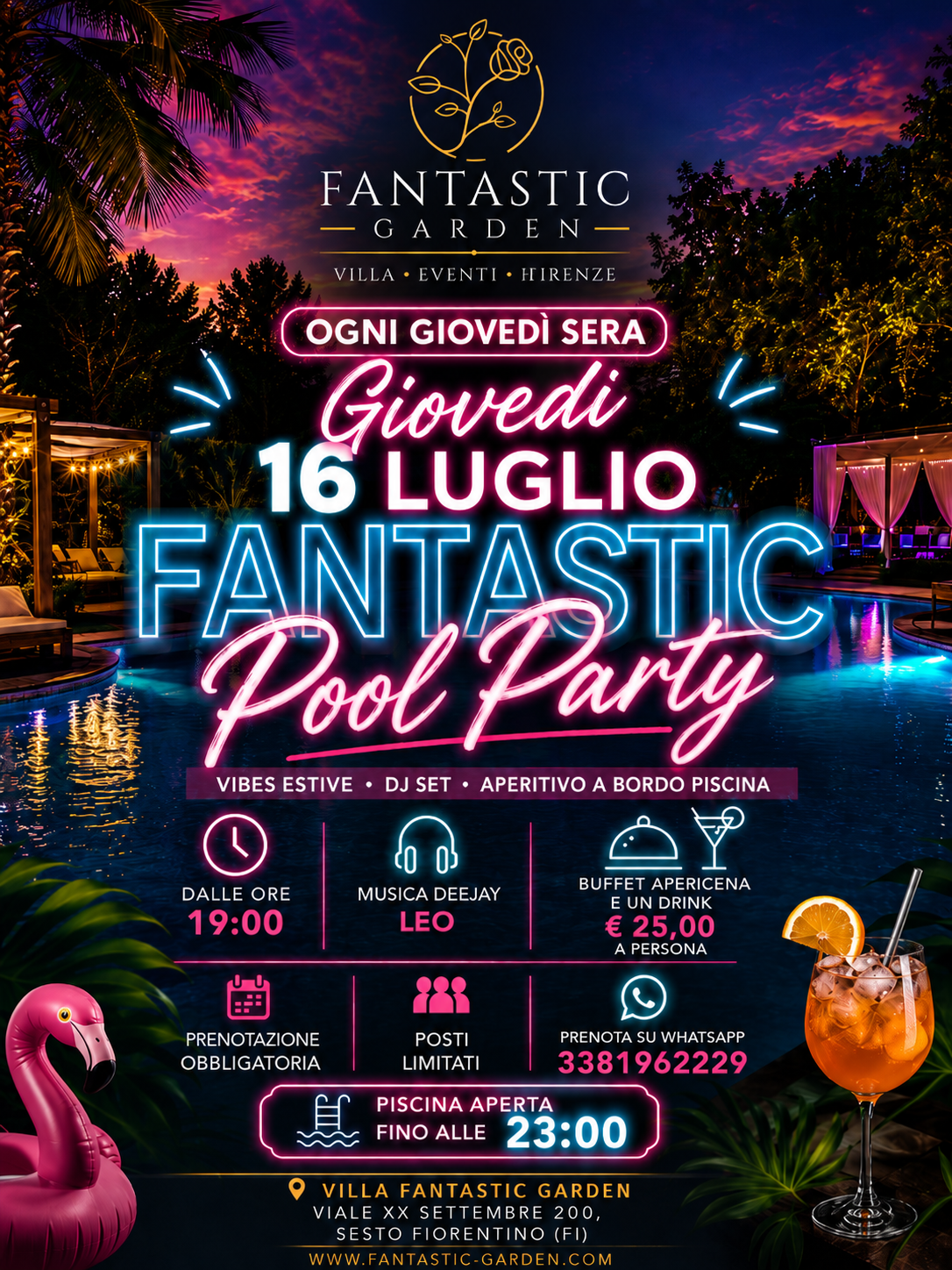 Fantastic Garden Fantastic Pool Party 16 luglio 2026