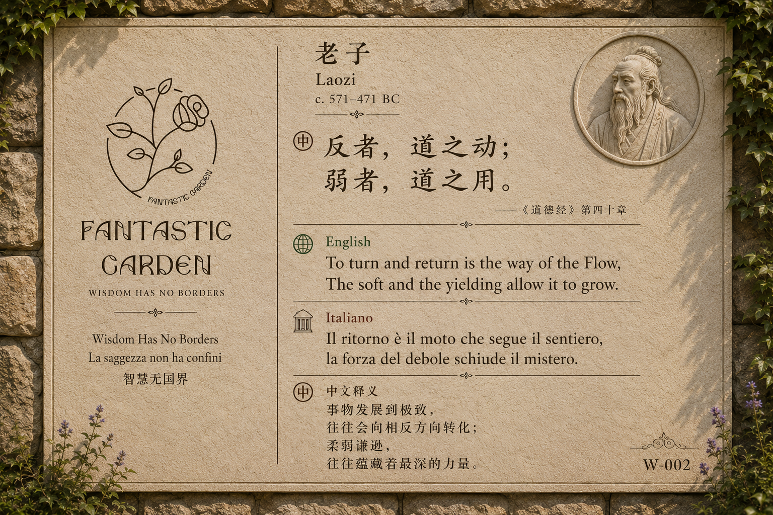Laozi Wisdom Wall