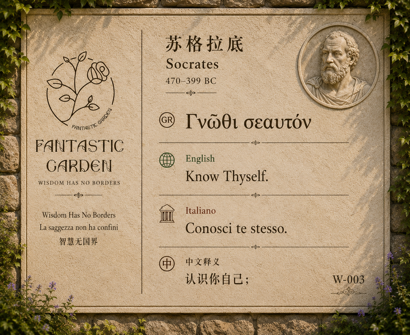 Socrates Wisdom Wall