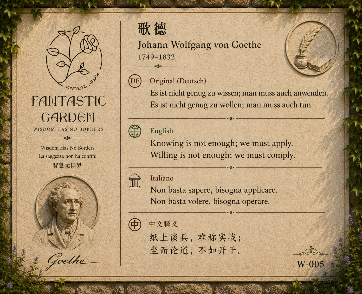 Goethe Wisdom Wall