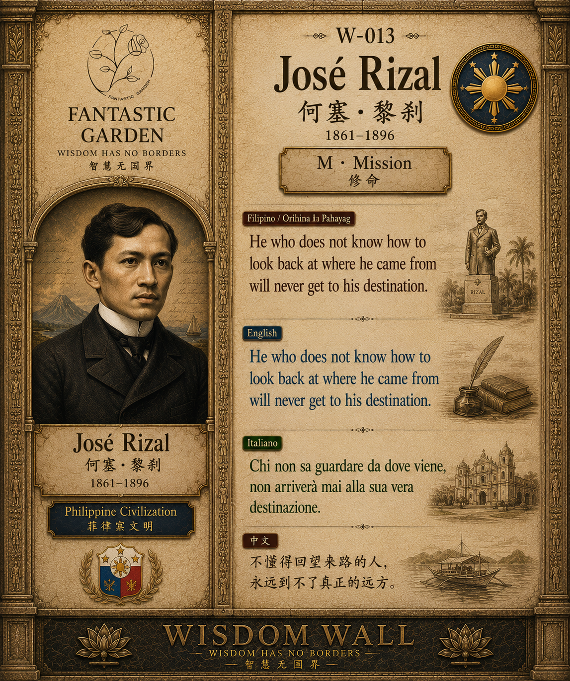 Jose Rizal Wisdom Wall