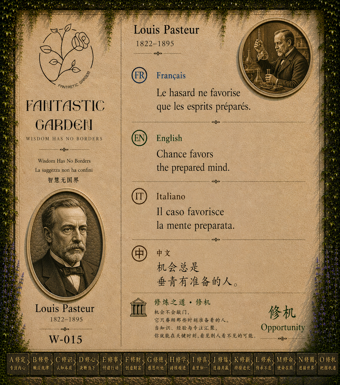 Louis Pasteur Wisdom Wall