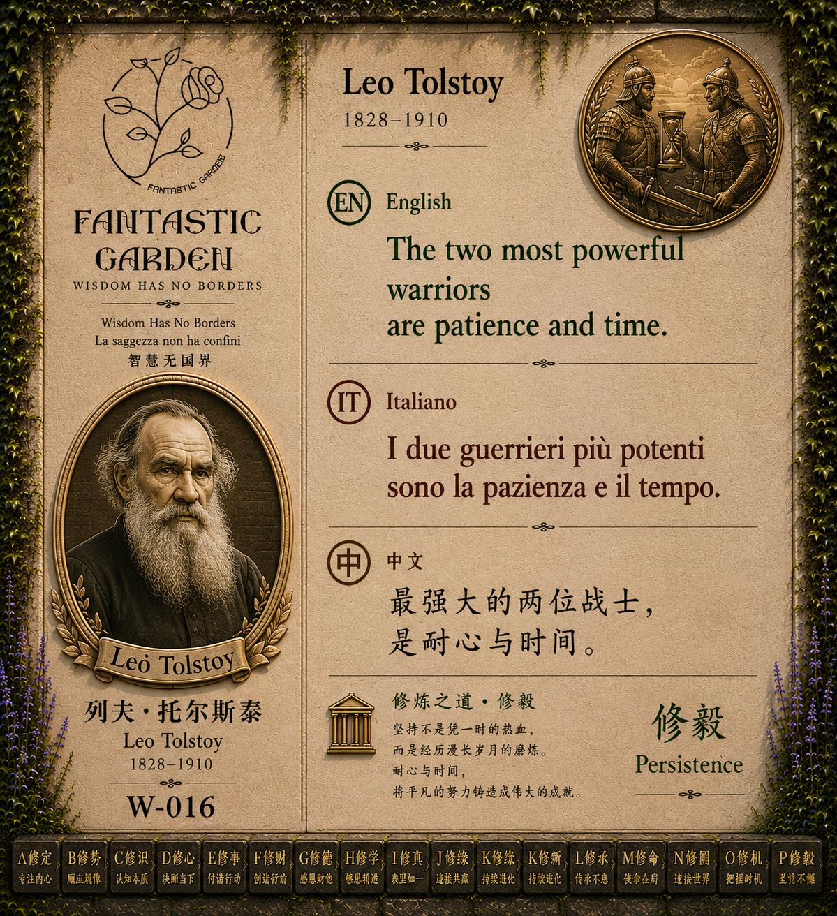 Leo Tolstoy Wisdom Wall