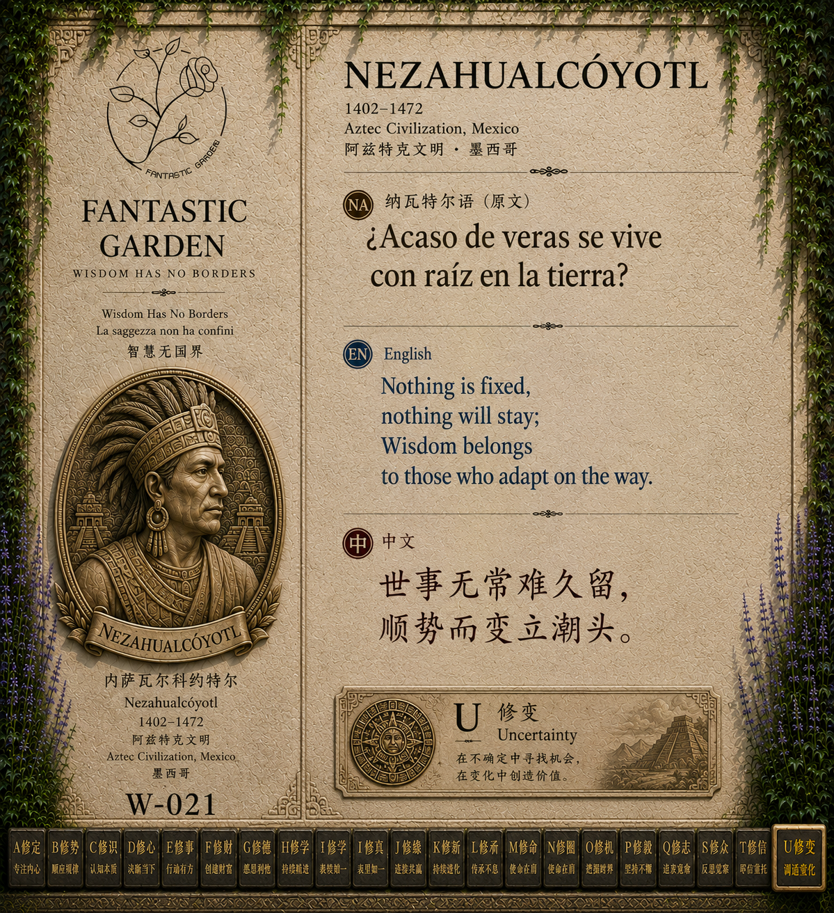 Nezahualcoyotl Wisdom Wall